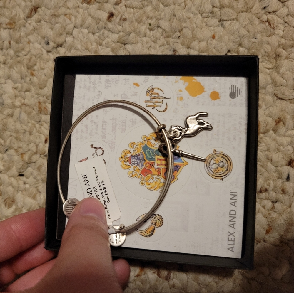 Alex and Ani Harry Potter - Wand and Patronus Duo Charm Bangle Bracelet RS